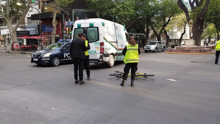 Un ciclista fue atropellado Foto: Twitter Matías Pascualetti