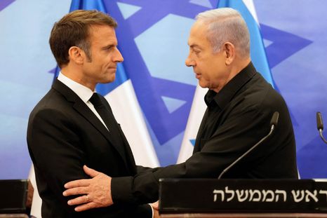 Benjamin Netanyahu y Emmanuel Macron tuvieron una charla telefónica severa. Foto NA Benjamin Netanyahu y Emmanuel Macron tuvieron una charla telefónica severa. Foto NA