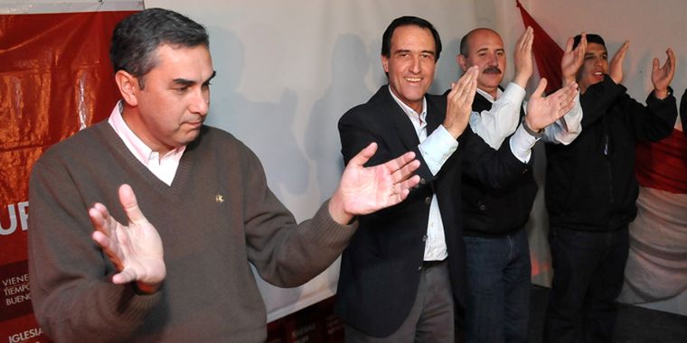 Vaquié, Iglesias, Salomone y Quesada: los oradores del acto, anoche, en el Club Las Paredes. Foto: Agustín Mauricio/Mediamza.com