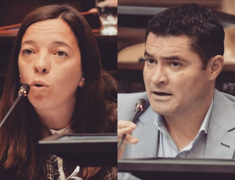 Los legisladores Daniela García y Jorge López.