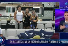 Mauro, Florencia y Paloma, los últimos jugadores que quedaron en placa. Foto: Captura de pantalla Telefe.