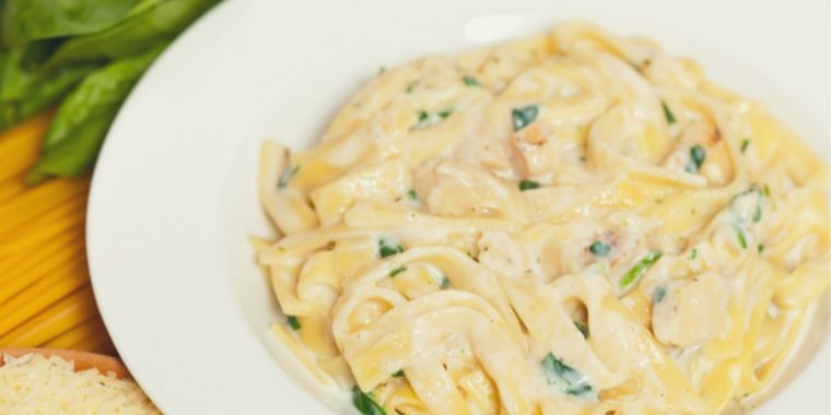 Pasta con salsa blanca Foto: cookpad