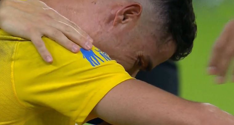 Ronaldo y su llanto desconsolado. Foto: Captura