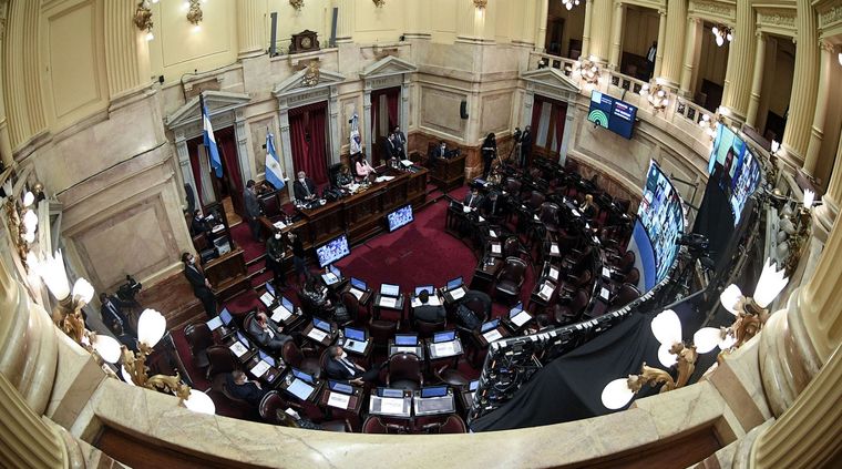 Los cruces tensaron la sesión del Senado. Foto: Prensa Senado