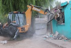 Este viernes demolieron un búnker narco en Godoy Cruz Foto: Municipalidad de Godoy Cruz
