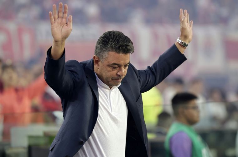 Gallardo llegó a los 100 partidos con River en la Copa Libertadores y metió un récord histórico en Sudamérica.  Foto: Fotobaires