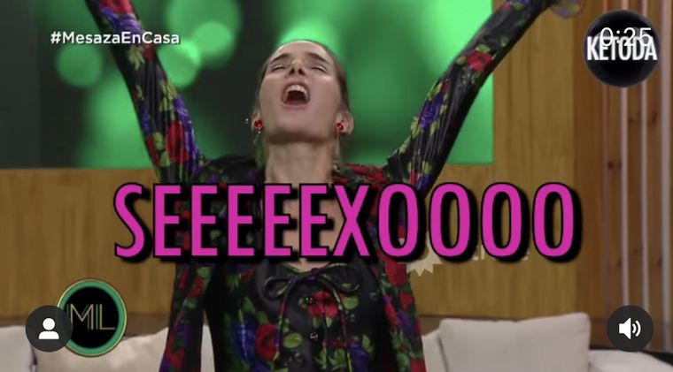 Juana Viale. (Captura de pantalla, @peroketoda)