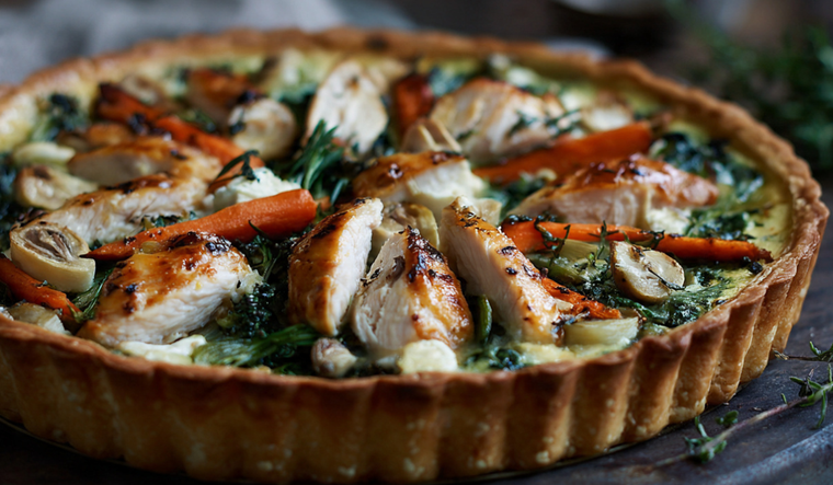 Cómo hacer tarta de pollo y verduras Cómo hacer tarta de pollo y verduras