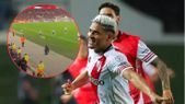 Maxi Salas y un ¿festejo desmedido? en el gol de Quintero a San Lorenzo en el último suspiro del alargue.