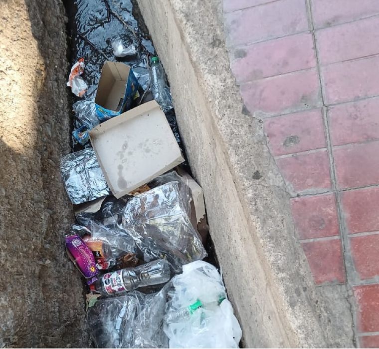 La basura tapó las acequias. Foto: Gentileza