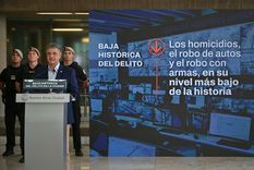 Jorge Macri en pleno anuncio.