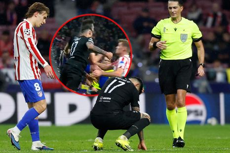 El Cuti Romero sufrió un choque de cabezas con Palhinha. El Cuti Romero sufrió un choque de cabezas con Palhinha.