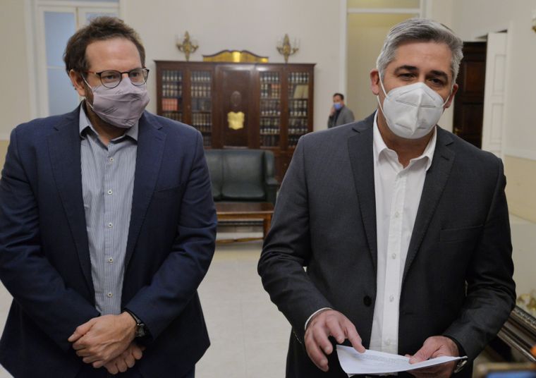 Germán Gómez y Lucas Ilardo. Foto: Prensa Frente de Todos