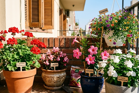 Flores en maceta. Fuente: IA Gemini. Flores en maceta. Fuente: IA Gemini.