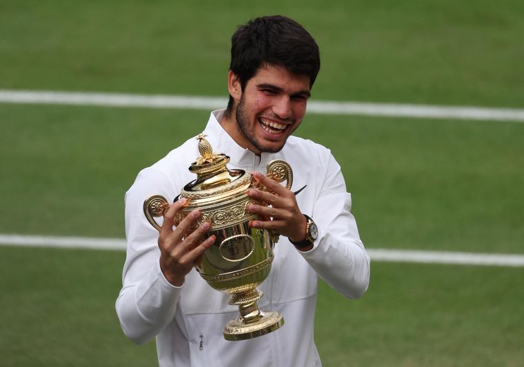 Alcaraz, último ganador de Wimbledon. Foto: EFE