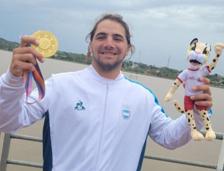 El bonaerense se colgó la presea dorada. Foto: @DeportesAR