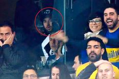 Messi vio la final entre River y Boca desde un palco en el Bernabéu.