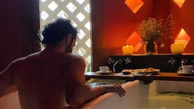 Gonzalo Heredia disfruta de las especiales amenities del lugar. Foto: Instagram @gonzaloezequielheredia