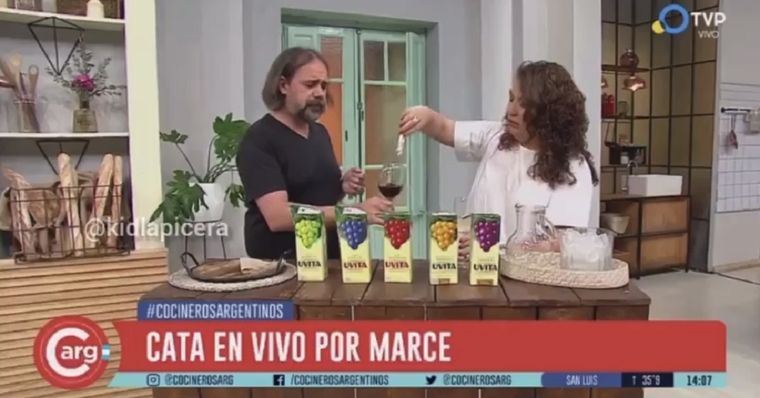 Captura de pantalla de un momento de la comentada cata.