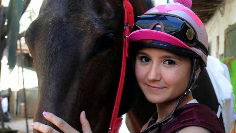 Florencia Giménez, la jocketa accidentada.