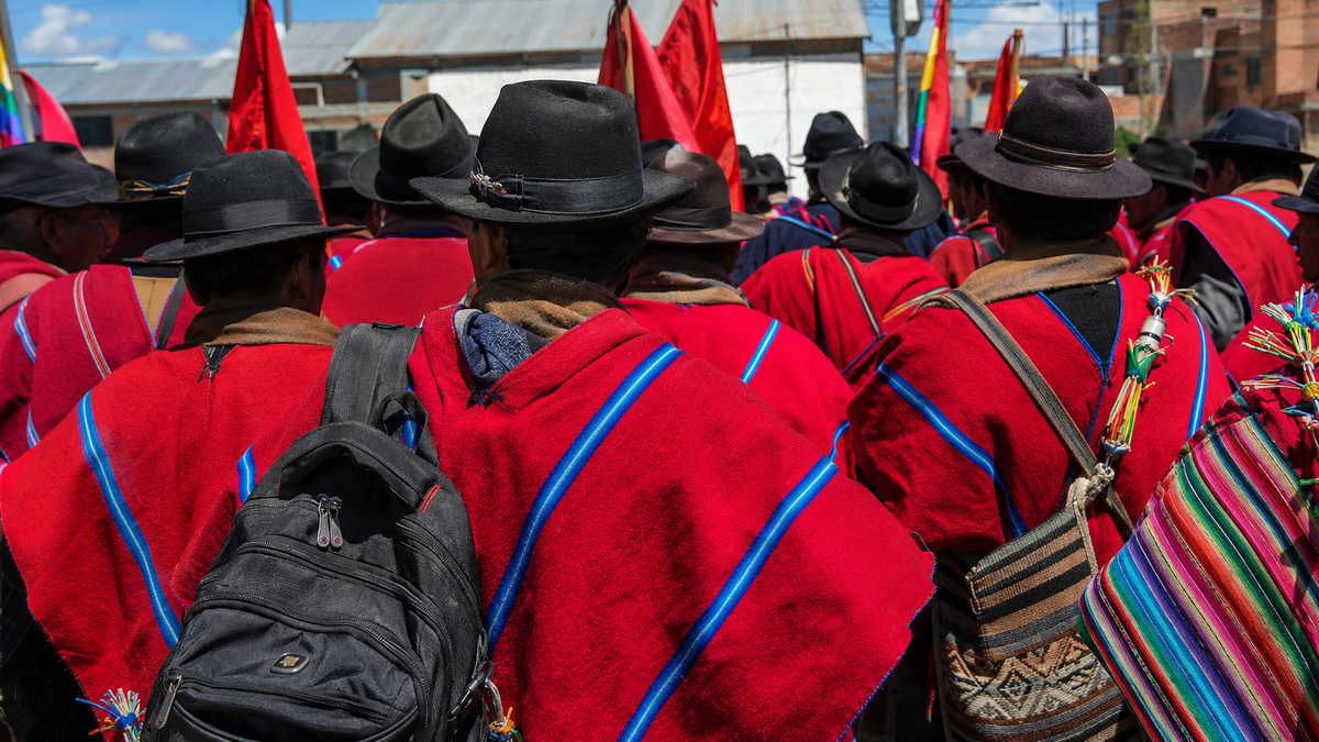 Quiénes son los ponchos rojos de Bolivia y qué relación tienen con Evo Morales