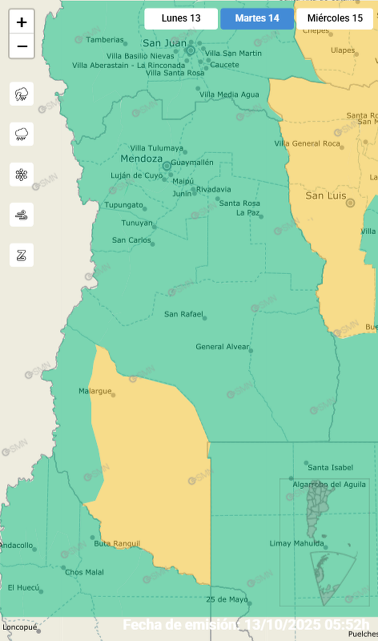 Mendoza tendrá un martes caluroso con máxima de 31°C. Mendoza tendrá un martes caluroso con máxima de 31°C.