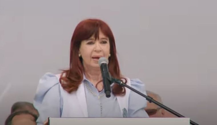 Cristina Kirchner encabezó un encuentro de salud en Rosario Foto: Captura de video