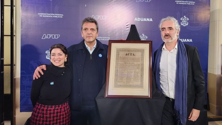 Massa encabezó la presentación del impreso histórico Foto: Gentileza
