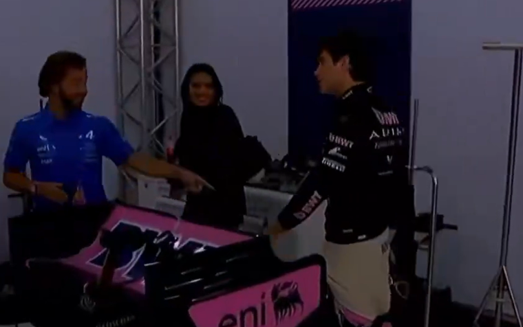 Franco Colapinto junto a Maia Reficco en el road show. Franco Colapinto junto a Maia Reficco en el road show.