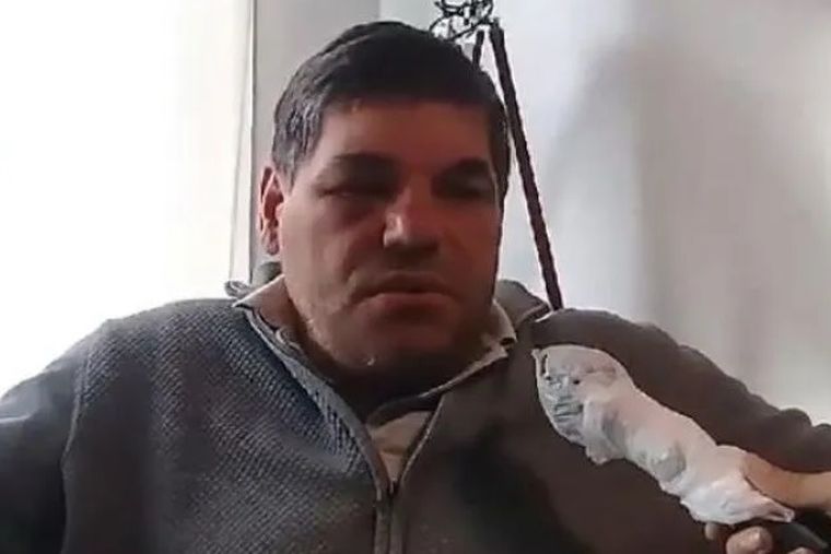 El camionero agredido dialogó con la prensa tras salir el hospital