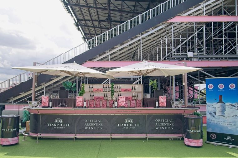 Trapiche Corner está ubicado en una de las esquinas del estadio del Inter Miami. Gentileza. Trapiche Corner está ubicado en una de las esquinas del estadio del Inter Miami. Gentileza.