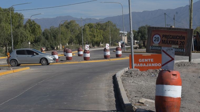 Así avanzan las obras en el circuito de El Challao. 
