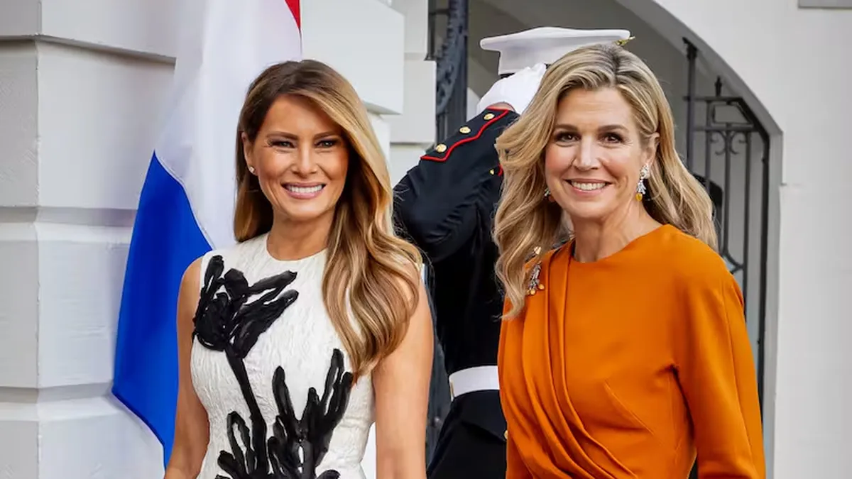 Duelo de looks: así se vistieron Máxima y Melania y vos votás a la más chic