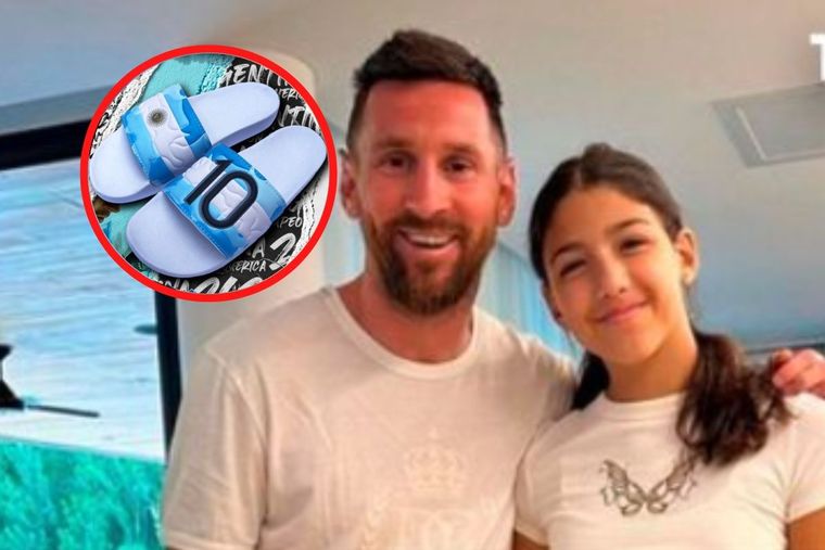 Messi, sus ojotas de la Selección y la historia viral detrás de estas.