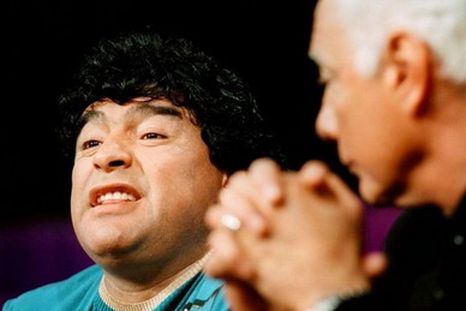 Diego Maradona y Guillermo Cóppola cuando recuperaron su entrañable relación. Diego Maradona y Guillermo Cóppola cuando recuperaron su entrañable relación.