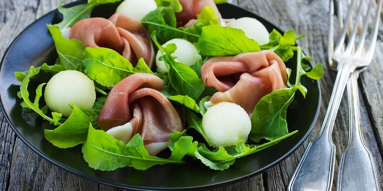 Ensalada de jamón y melón. Foto: Cookpad