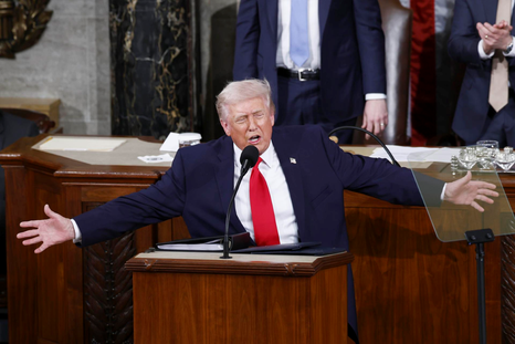 Donald Trump en el Congreso de Estados Unidos. Foto Efe Donald Trump en el Congreso de Estados Unidos. Foto Efe