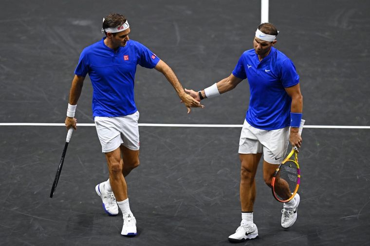 Nadal compartió cancha con Federer en el último partido del suizo. Foto: archivo