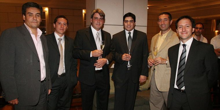 Felipe Moyano, Rodrigo Hauyon, Sergio Chiavetta, Martín Durán, Elio Di Fabio y Pablo Ropero. Foto: Nacho Gaffuri / MDZ