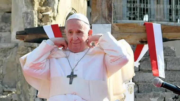 El papa en su visita a Irak en 2021. Foto: BBC