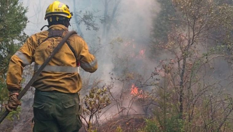 El incendio en El Bolsón afecta más de 3000 hectáreas de vegetación. Foto: Gobierno de Rio Negro