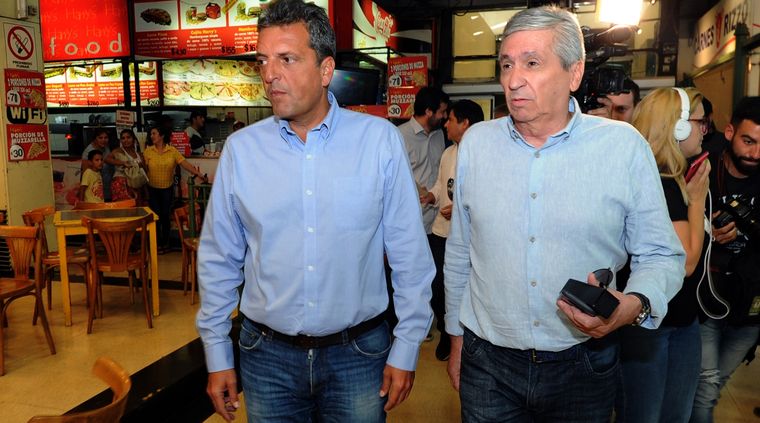 Dolor Guillermo Pereyra junto a Sergio Massa en una de sus visitas a Mendoza. Foto: ALF PONCE MERCADO / MDZ