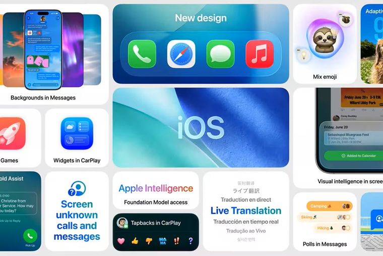 El concepto Liquid Glass redefine iconos, botones y fondos en los dispositivos de Apple. El concepto Liquid Glass redefine iconos, botones y fondos en los dispositivos de Apple.