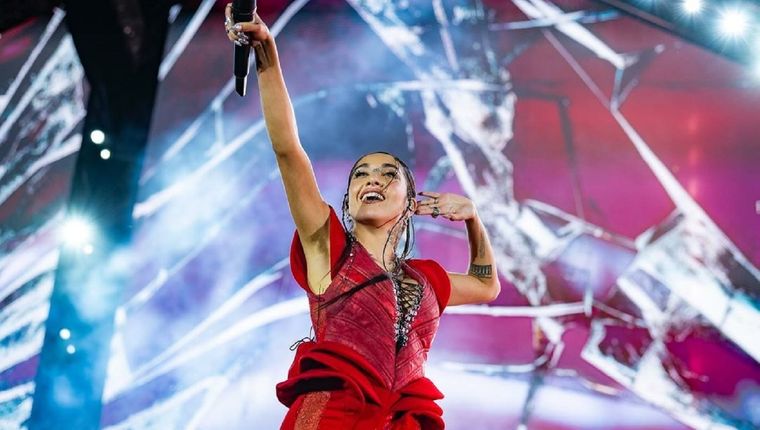 Un recuerdo de María Becerra en el Monumental. Un recuerdo de María Becerra en el Monumental.