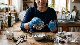 Una forma sencilla y económica de limpiar los cubiertos Una forma sencilla y económica de limpiar los cubiertos