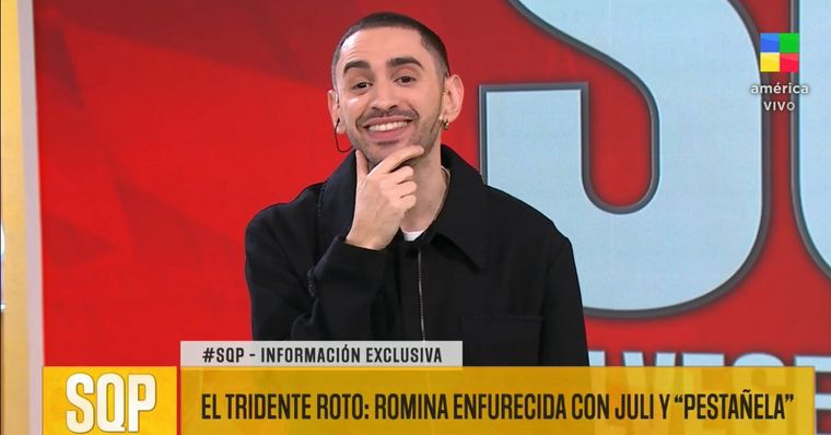 Fede Popgold condujo este miércoles SQQ en la pantalla de canal América. Fede Popgold condujo este miércoles SQQ en la pantalla de canal América.