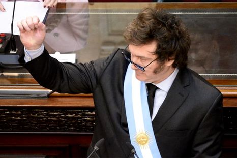 Javier Milei durante su discurso en la apertura de las sesiones ordinarias en el Congreso Foto: Juan Mateo Aberastain/MDZ Javier Milei durante su discurso en la apertura de las sesiones ordinarias en el Congreso Foto: Juan Mateo Aberastain/MDZ