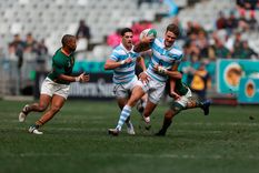 Los Pumas 7s Argentina venció a Sudáfrica y jugará por el 5° puesto. Foto: Prensa UAR