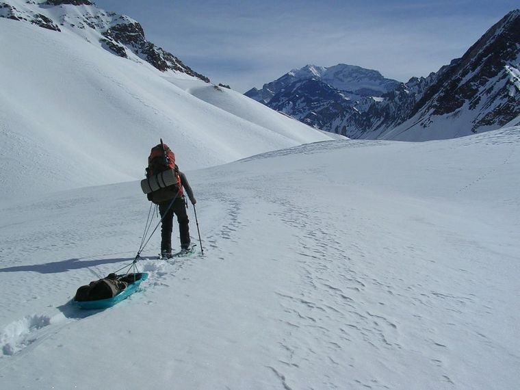 Graciela, en uno de los tantos ascensos que realizó en su vida. Foto: Gentileza Popi Spagnuoli