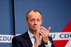 Friedrich Merz, nuevo líder de la CDU, durante una conferencia de prensa en Berlín